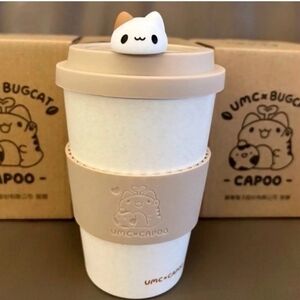 Official UMC x Bugcat Capoo Limited Sustainable Mug Cup Hidden Milk Tea Edition